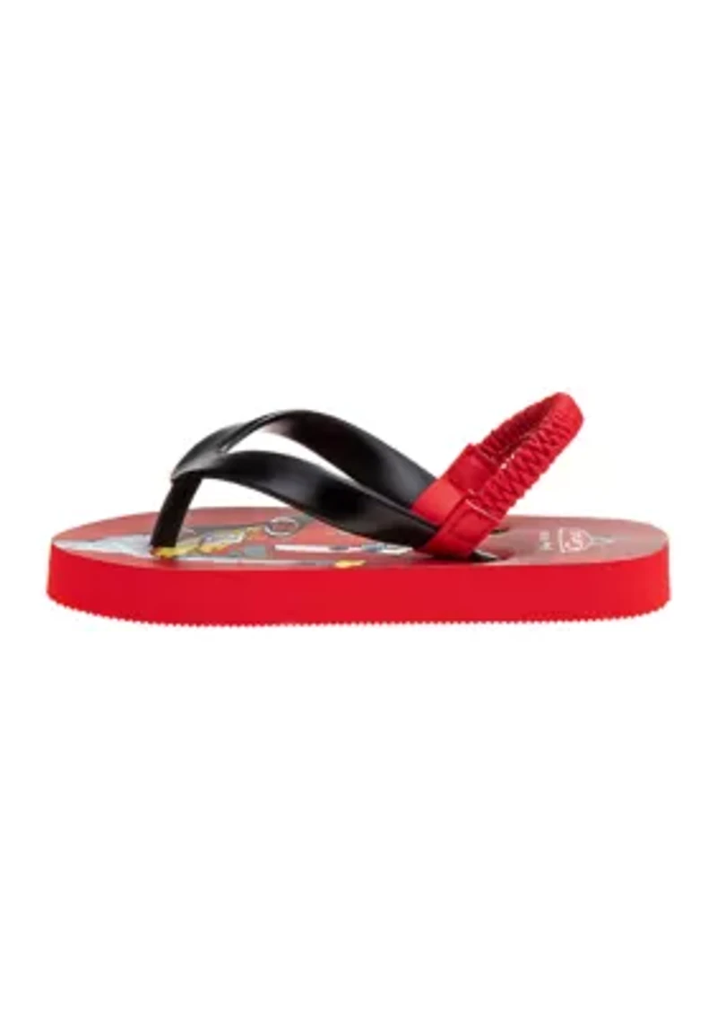 Cars Boy Flip Flops with back strap