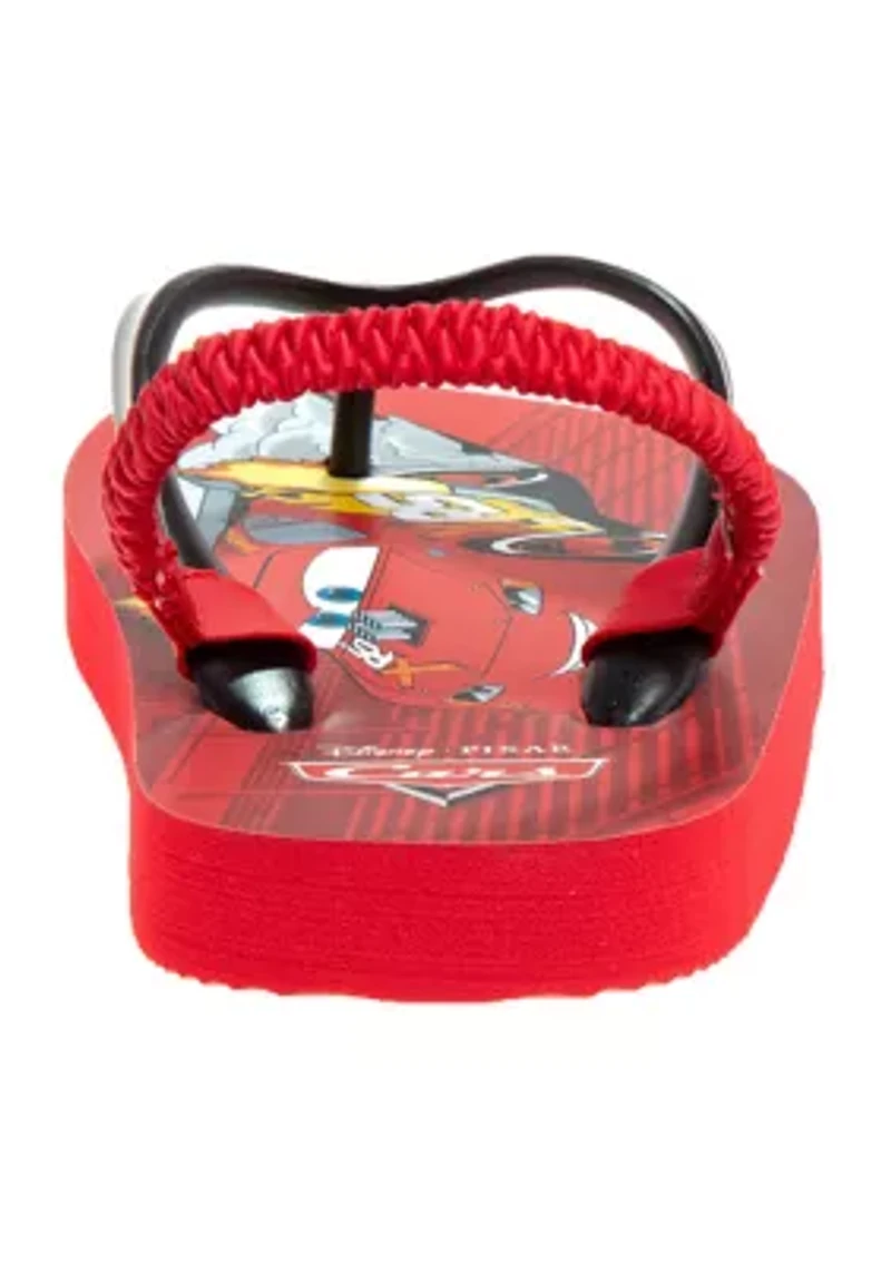 Cars Boy Flip Flops with back strap
