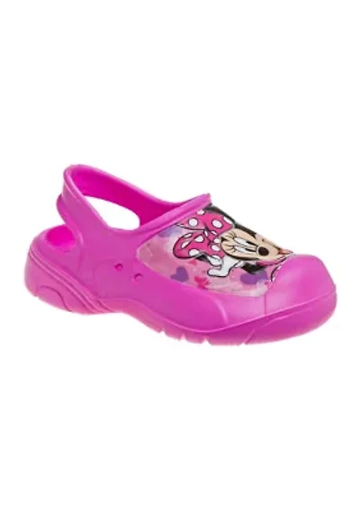 Minie Mouse Girls Clogs closed toe with back strap sandals