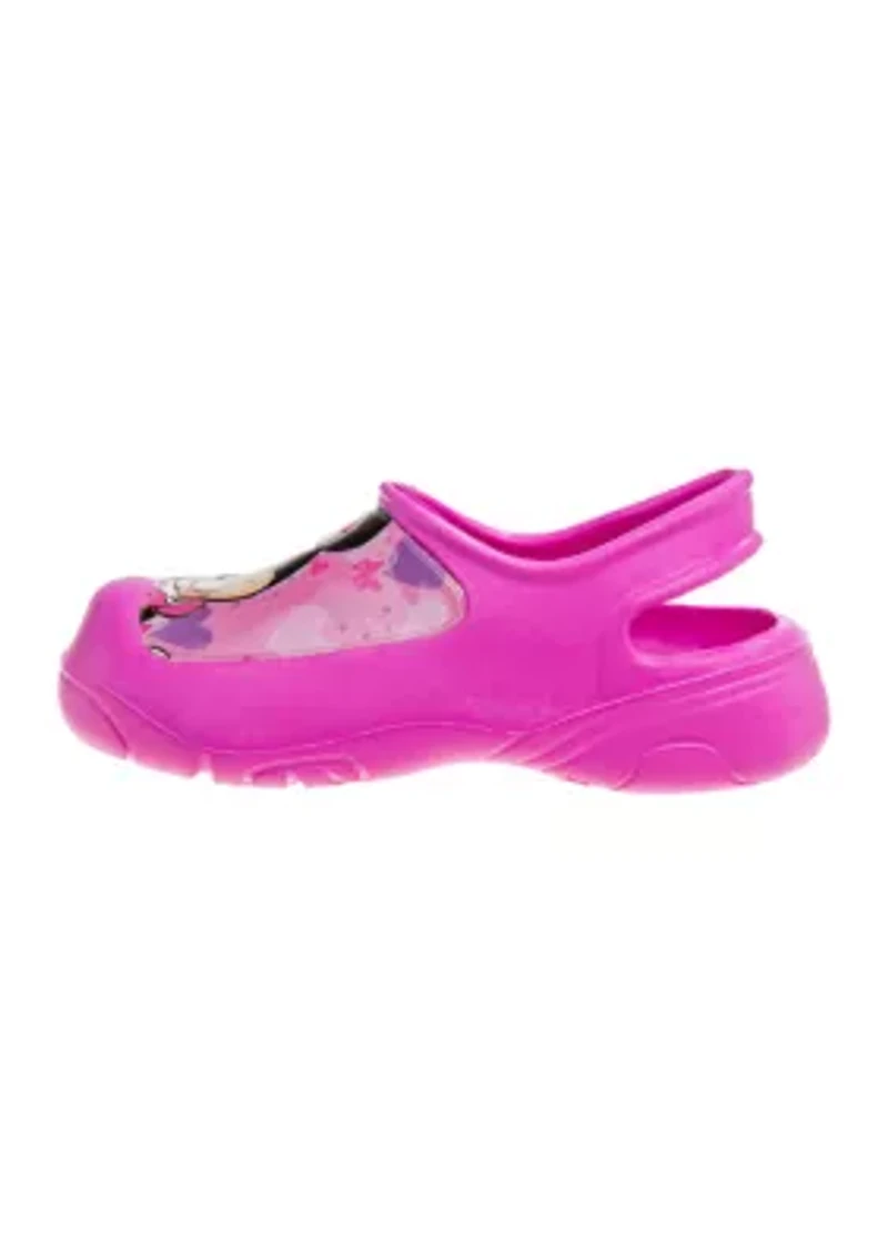 Minie Mouse Girls Clogs closed toe with back strap sandals