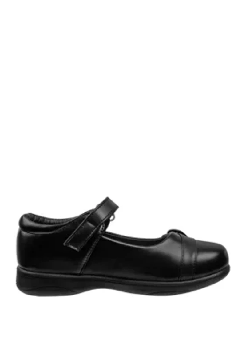 Toddler Girls Strapped Heart School Shoes