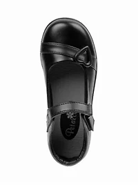 Toddler Girls Strapped Heart School Shoes