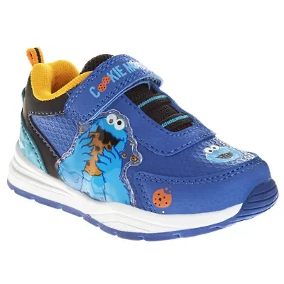 Sesame Street Kids Cookie Monster Hook and Loop Fashion Sneaker