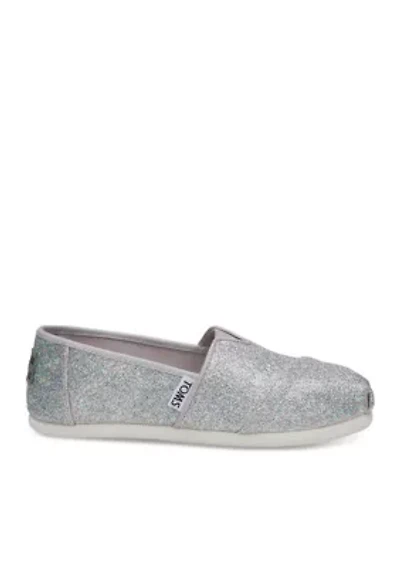 Girls Silver Iridescent Glimmer Shoes