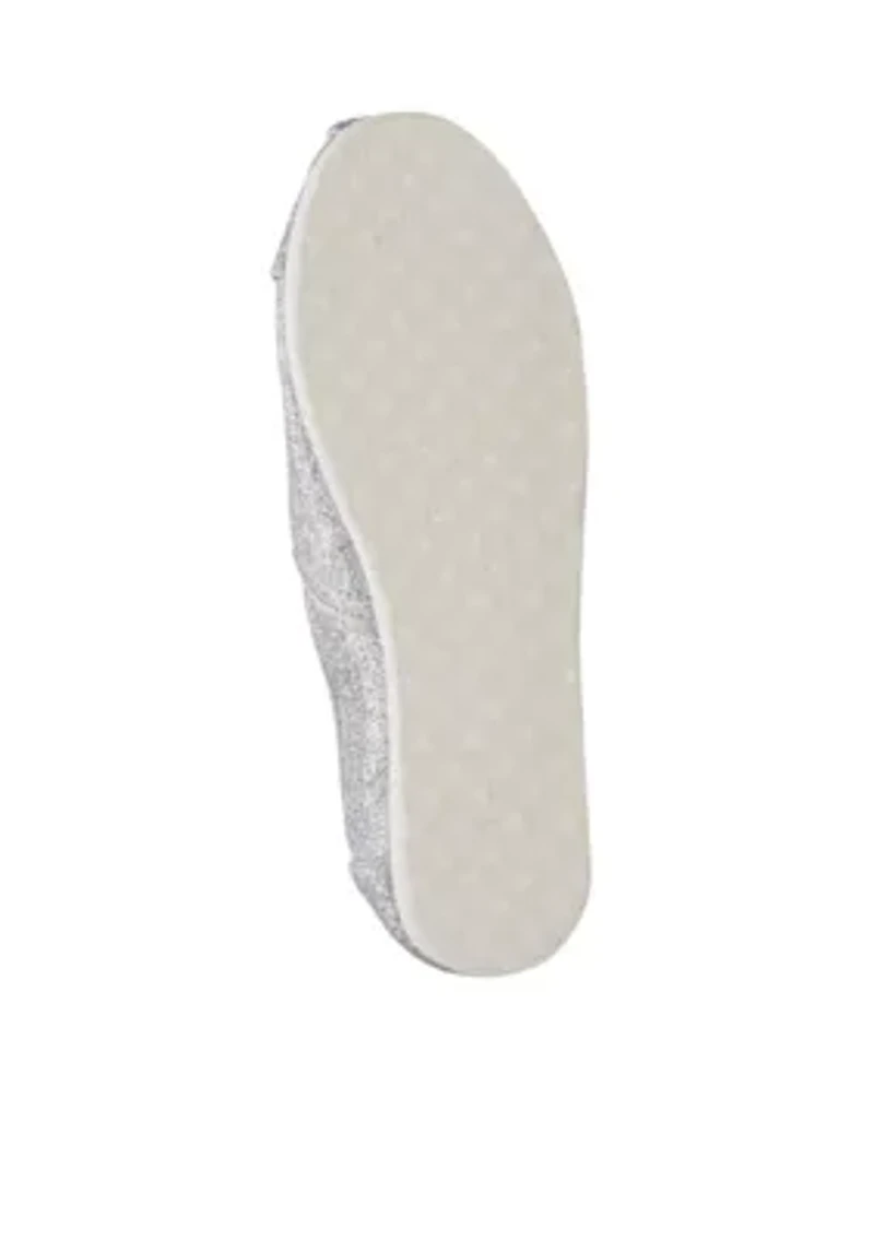 Girls Silver Iridescent Glimmer Shoes