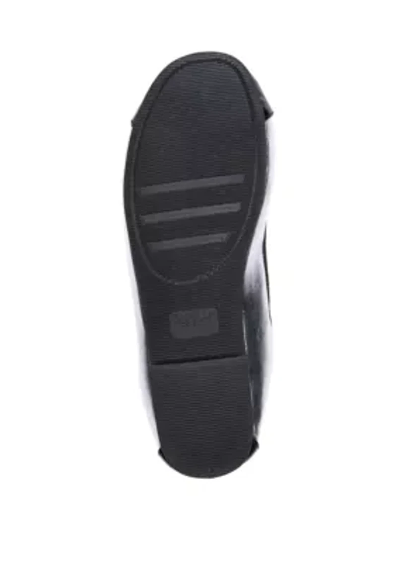 Youth Girls Cap Toe Flats