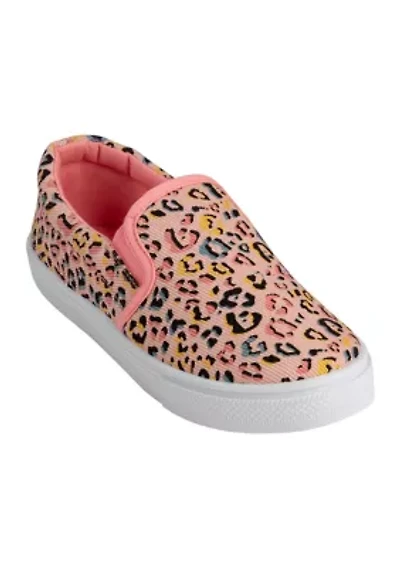 Toddler Girls Leopard Slip On Sneakers