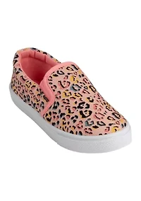 Toddler Girls Leopard Slip On Sneakers