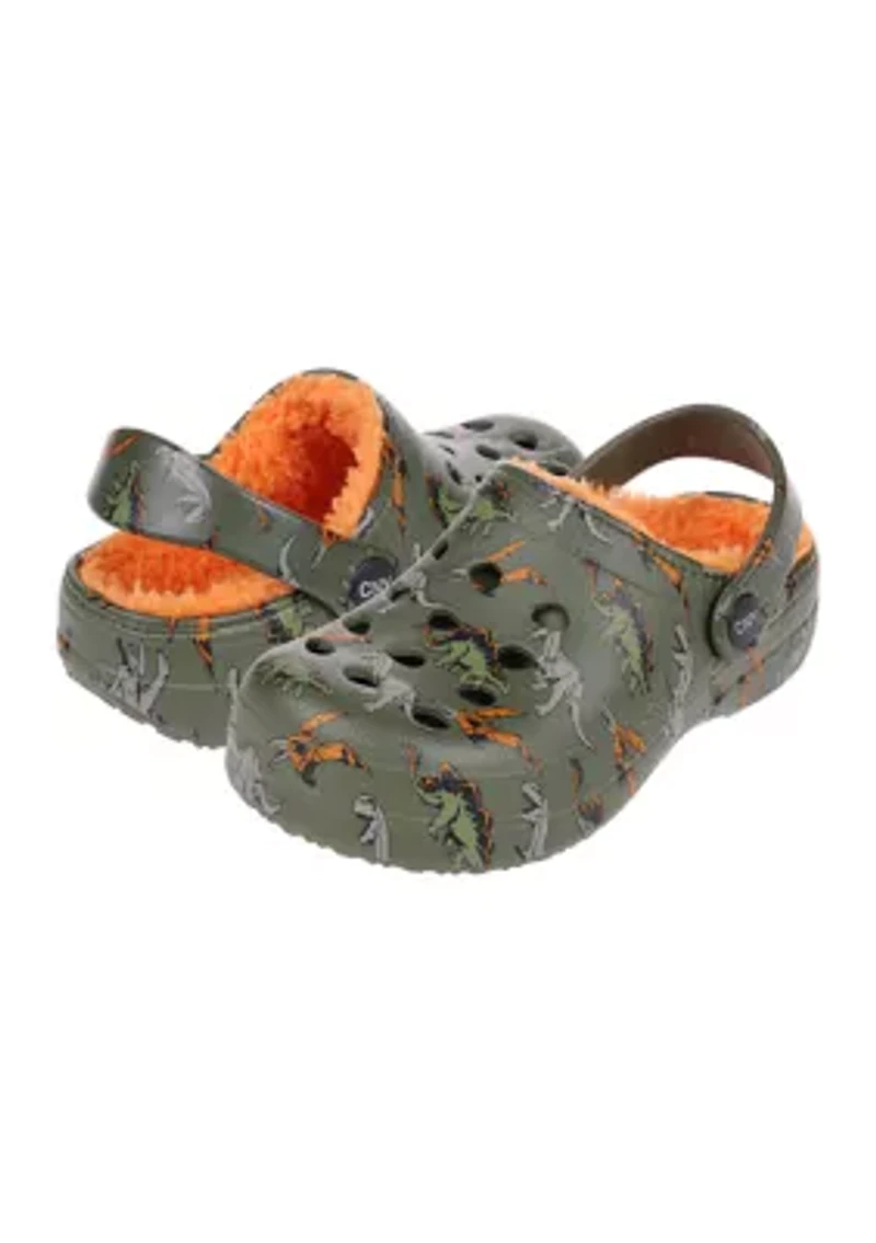 Toddler Boys Dino Print Clogs