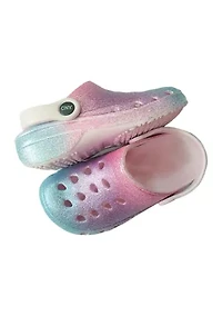 Youth Girls Ombré Glitter Clogs