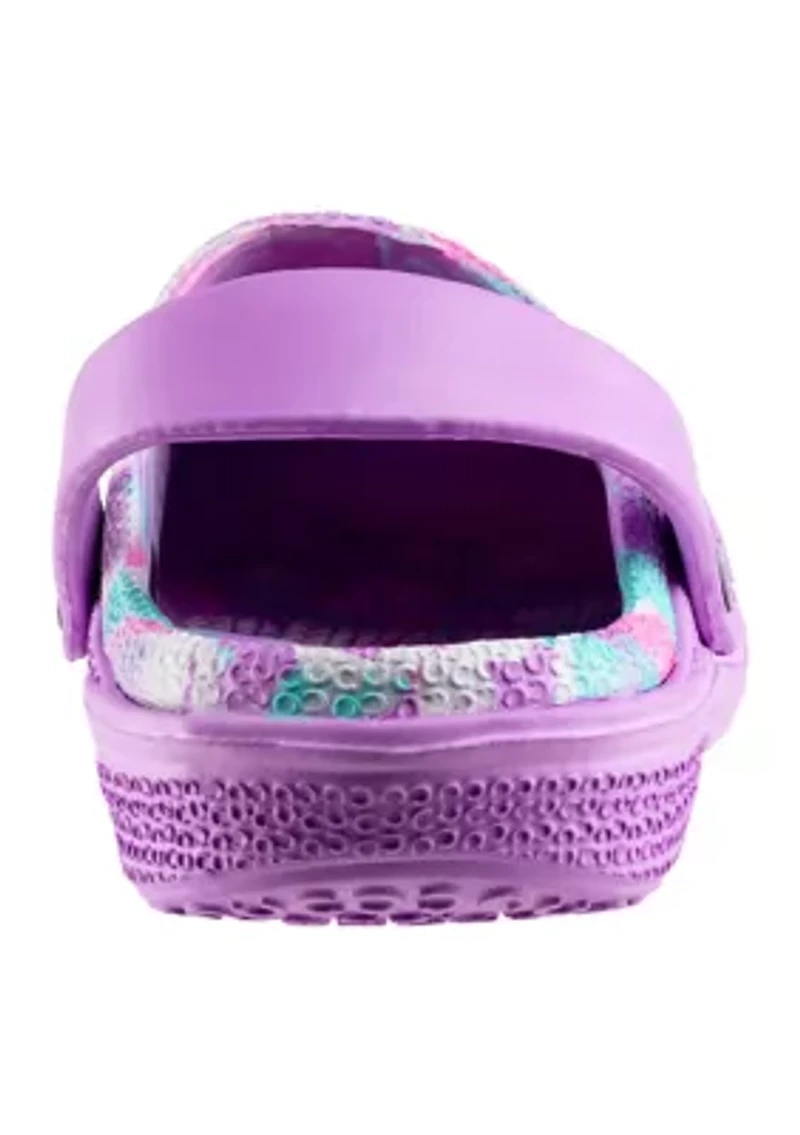 Toddler Girls Marble Clogs