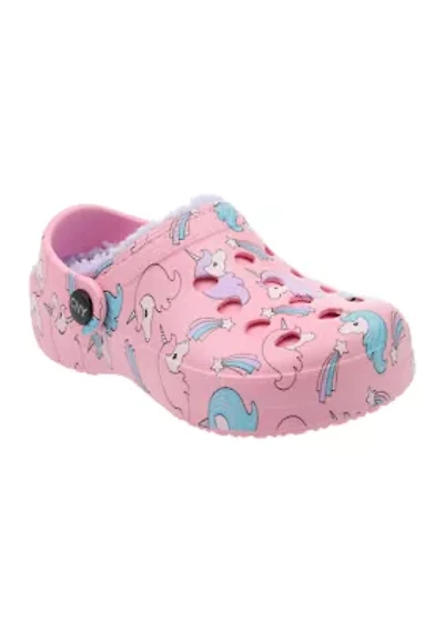 Toddler Girls Unicorn Lined Clogs
