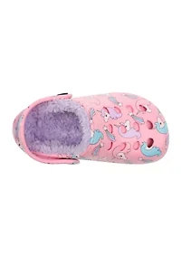 Toddler Girls Unicorn Lined Clogs