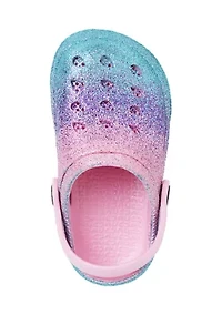 Toddler Girls Ombré Glitter Clogs