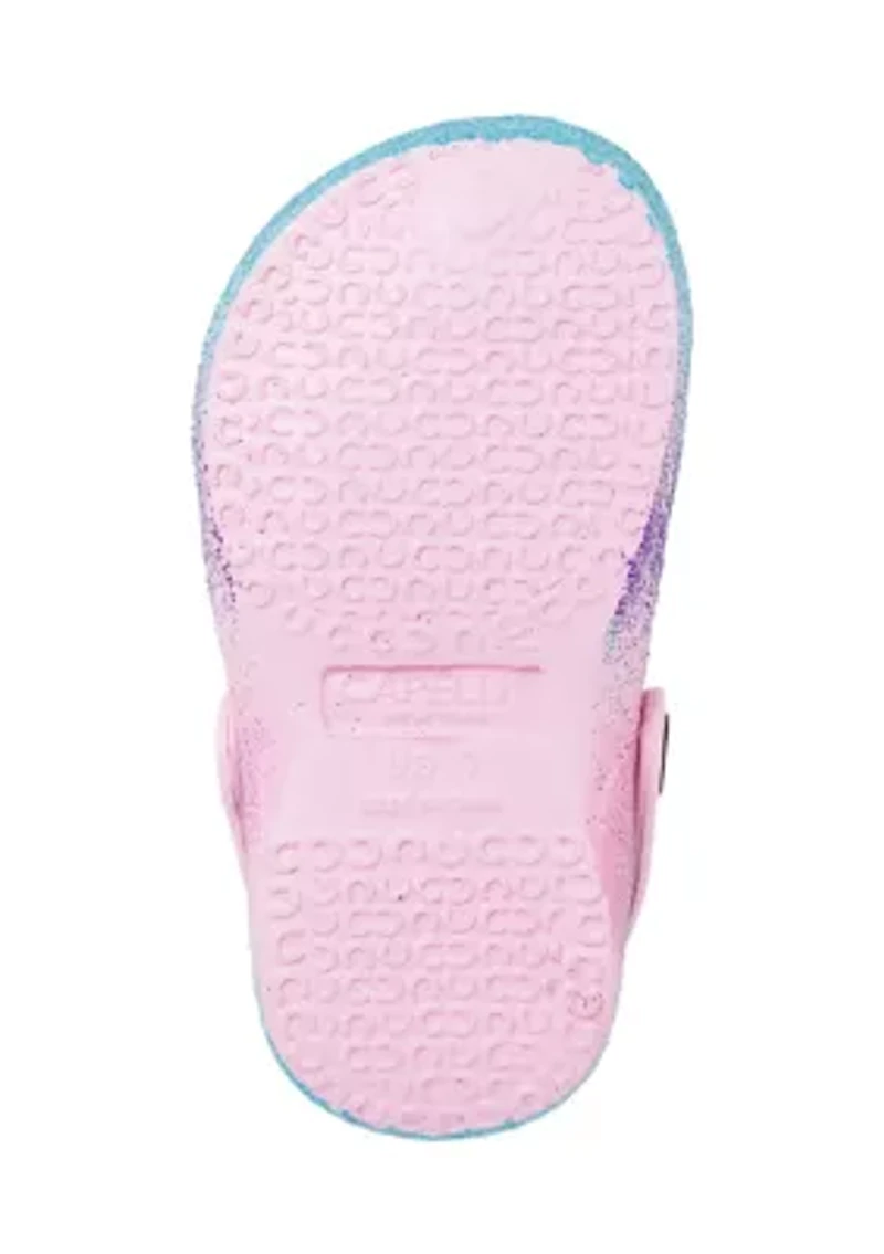Toddler Girls Ombré Glitter Clogs