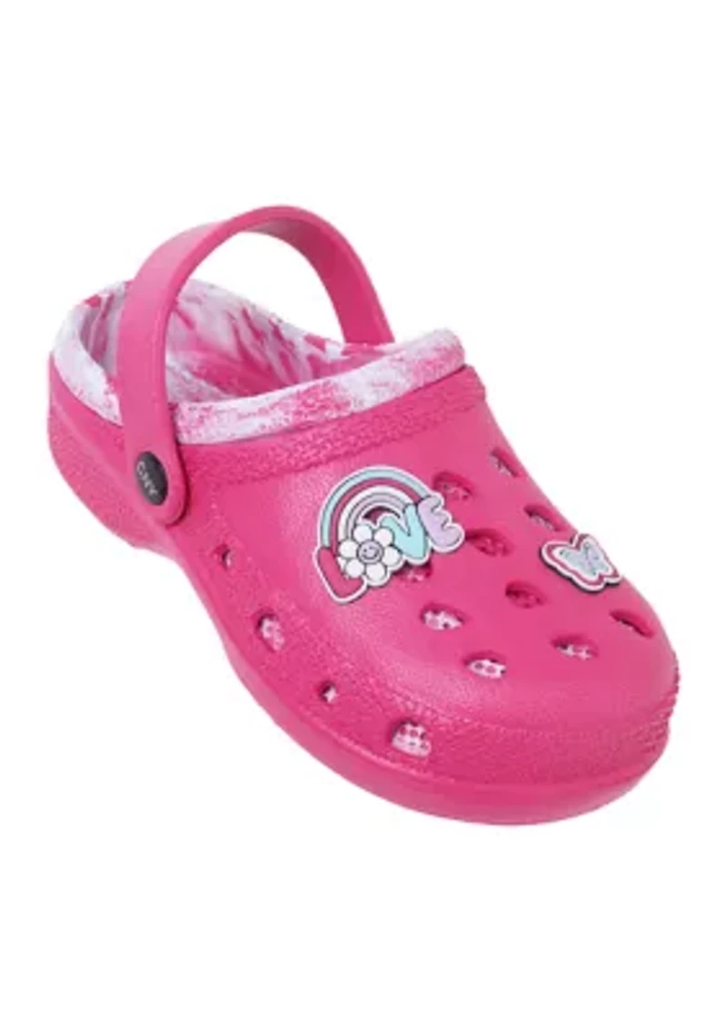 Big Kid Girls Charm Clogs