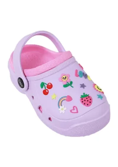 Little Kid Girls Charm Clogs