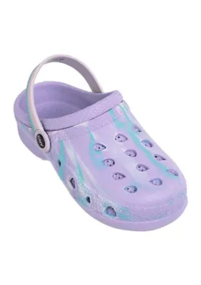 Big Kid Girls Tie Dye Clogs