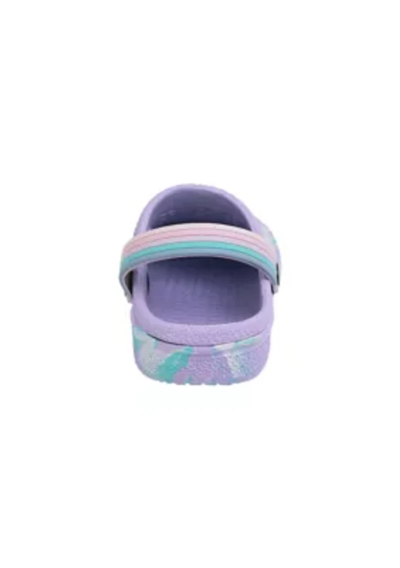 Big Kid Girls Tie Dye Clogs