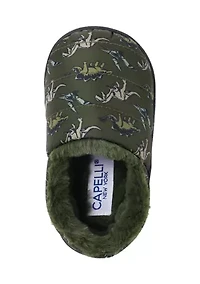 Toddler Boys Dino Print Slippers