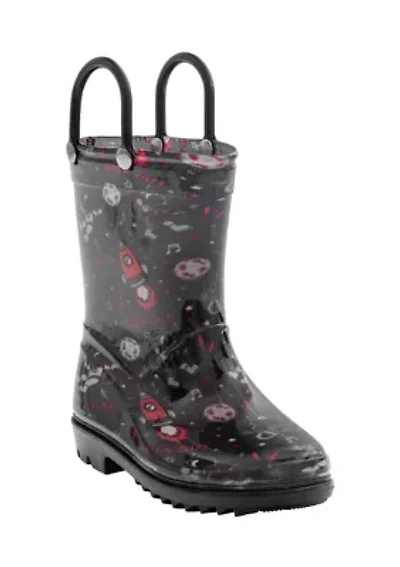 Toddler Boys Rockstar Astronaut Rainboots
