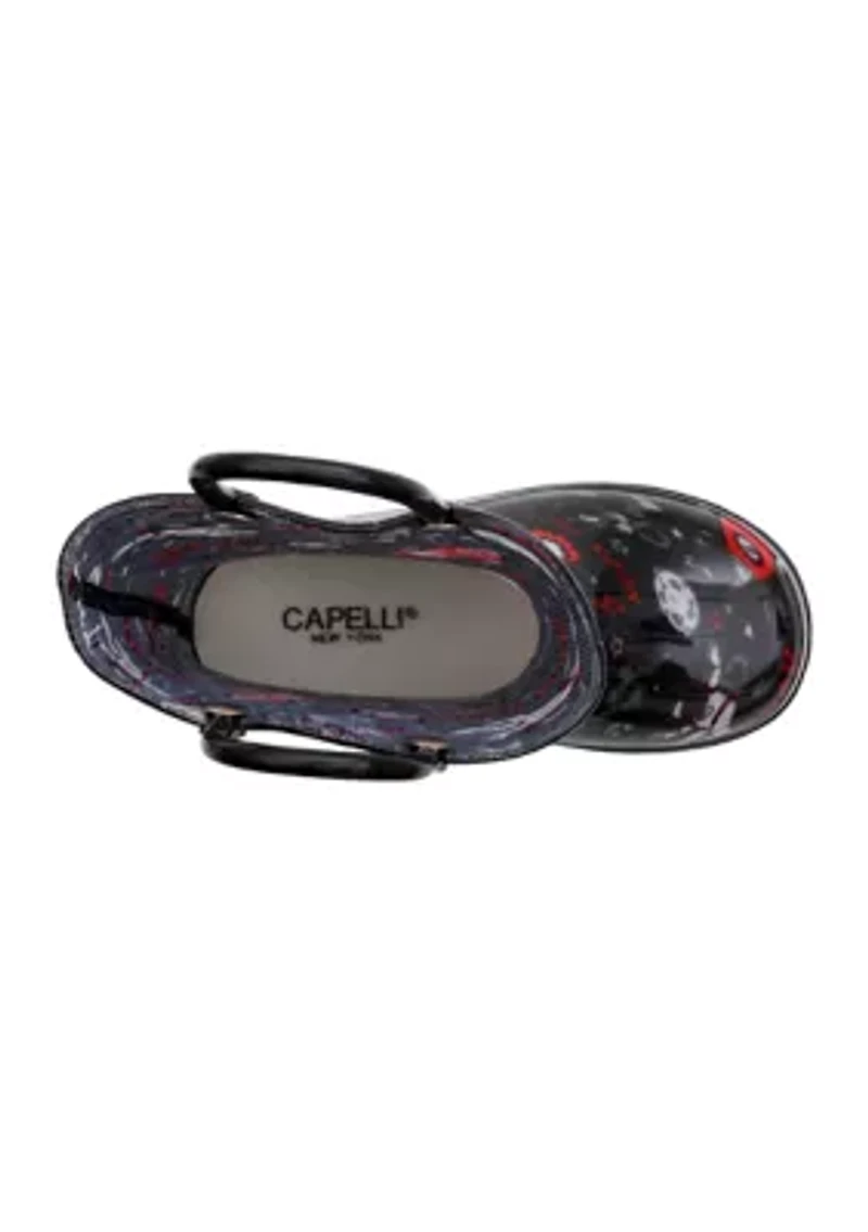 Toddler Boys Rockstar Astronaut Rainboots