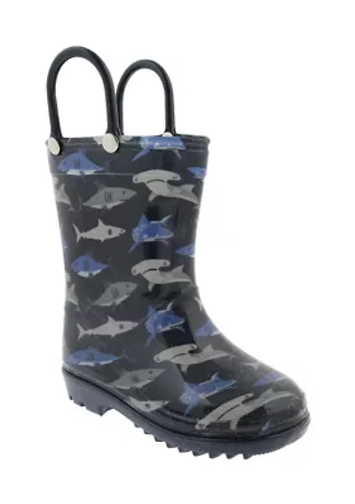 Toddler Boys Shark Rain Boots