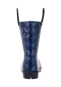 Little Kid Boys Shark Print Rainboots