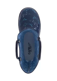 Little Kid Boys Shark Print Rainboots