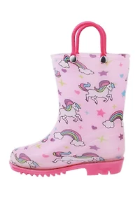 Little Kid Girls Unicorn Print Rainboots