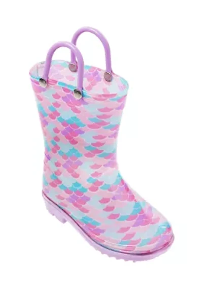 Toddler Girls Mermaid Rain Boots