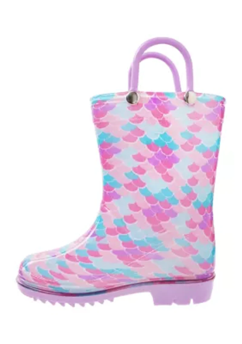 Toddler Girls Mermaid Rain Boots