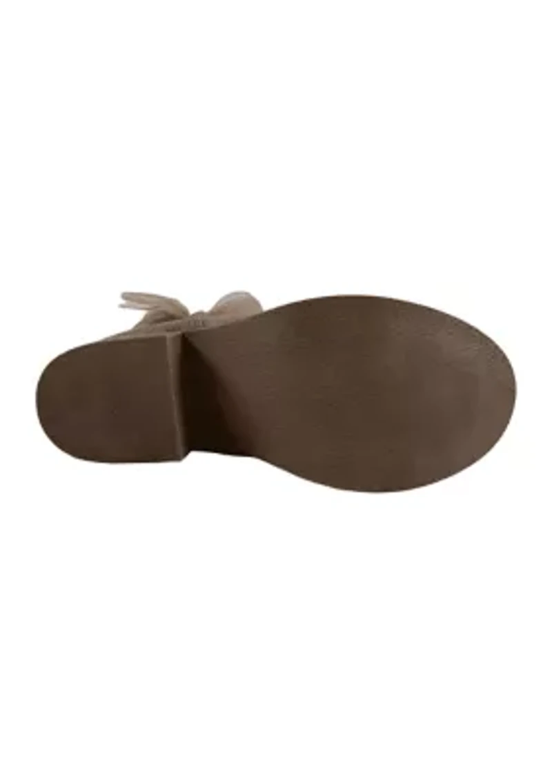 Youth Girls Stencil Bow Booties