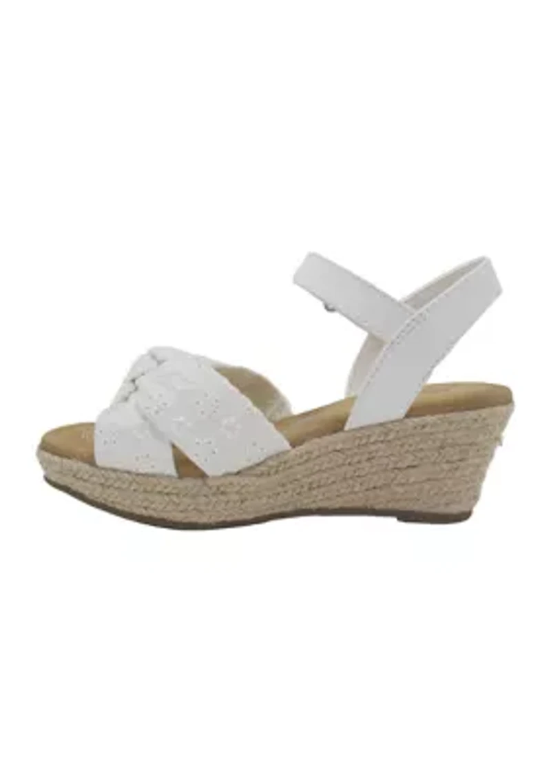 Youth Girls Ulani Eyelet Wedge Sandals