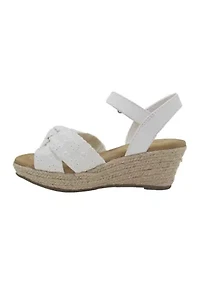 Youth Girls Ulani Eyelet Wedge Sandals