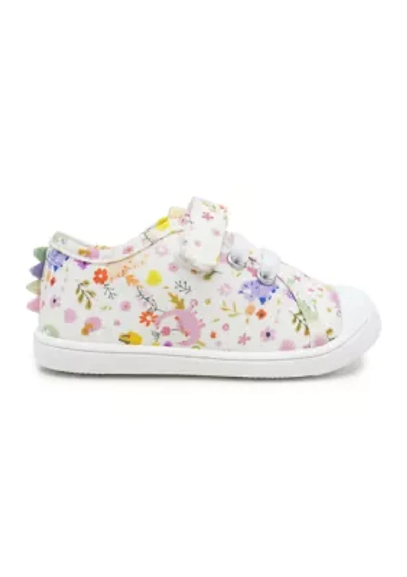 Little Kid Girls Flower Dinos Sneakers