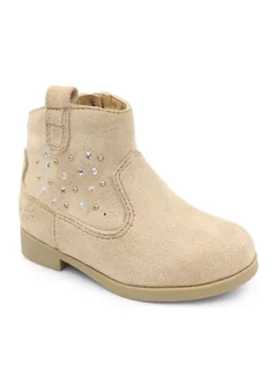 Toddler Girls Solea Studded Tab Western Booties