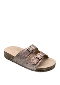 Youth Girls Caitee Glitter Footbed Sandals