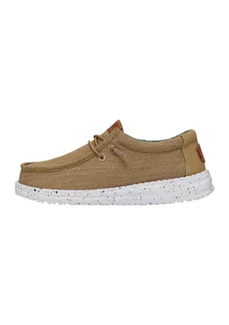 Youth Boys Wally Washed Canvas Sneaker Loafers