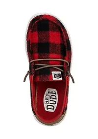 Youth Girls Wendy Buffalo Plaid Sneaker Loafers