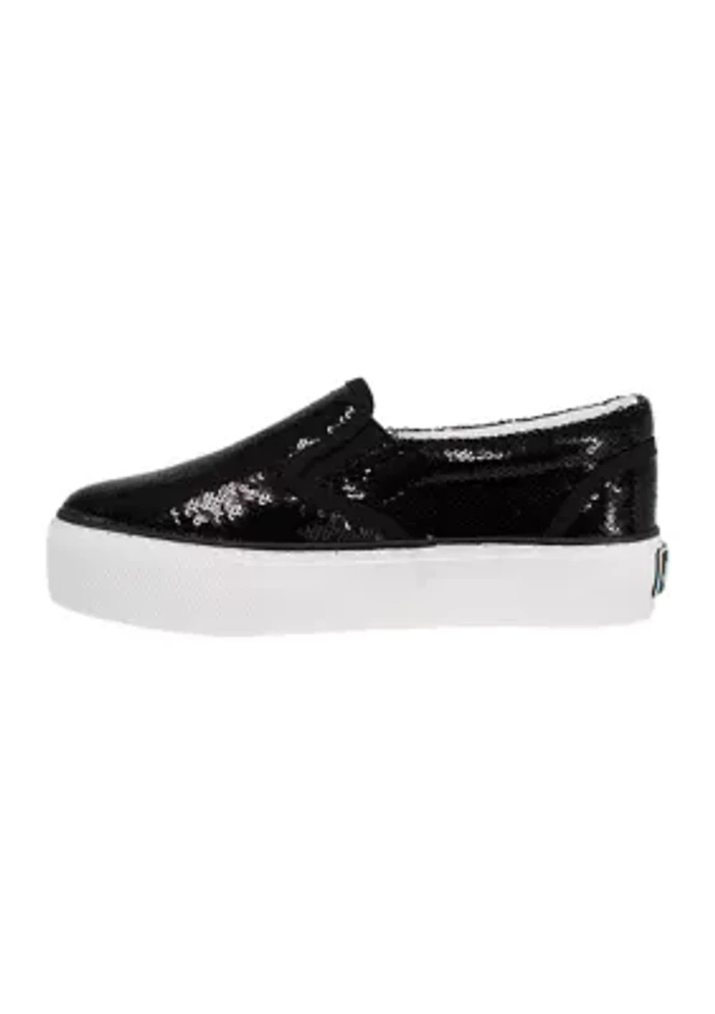 Toddler Girls Poppy Glitter Slip On Sneakers