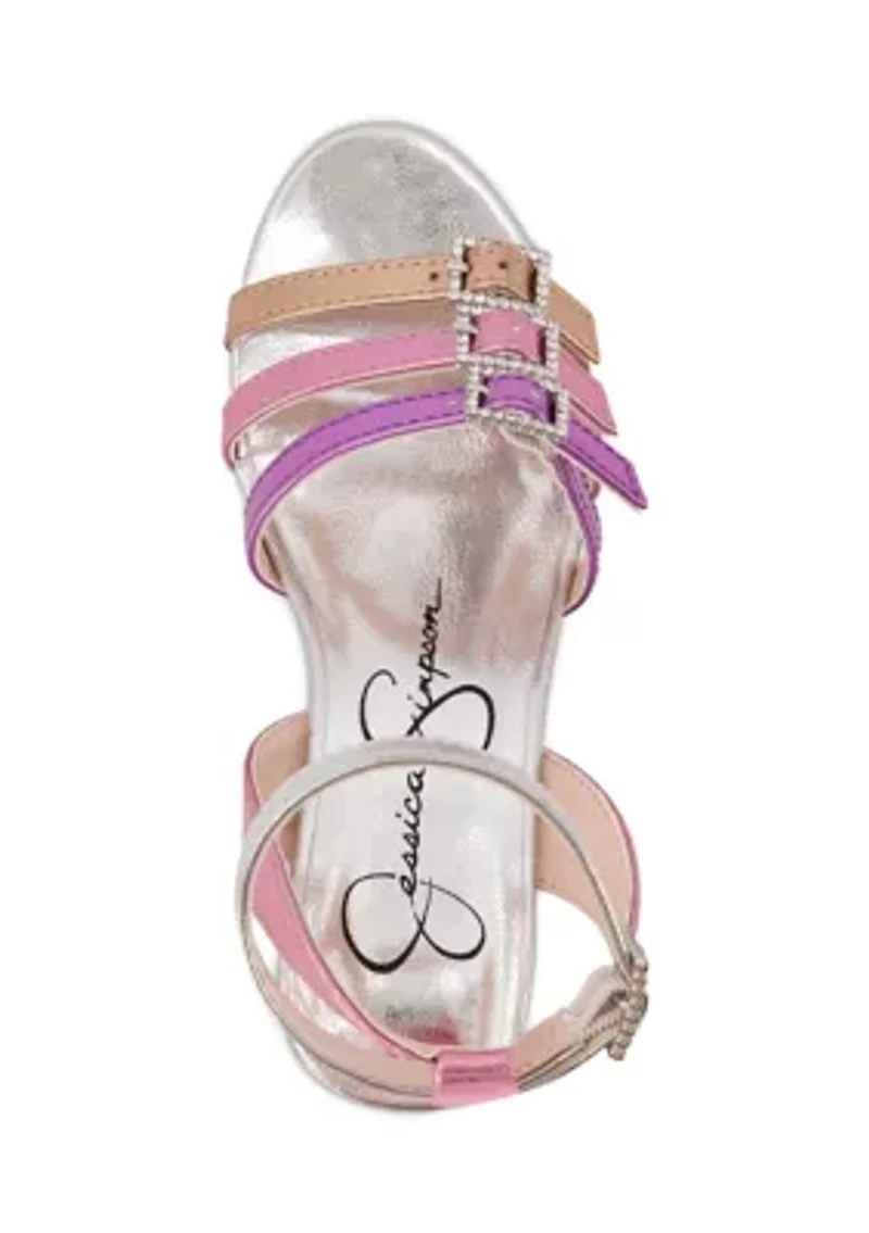 Youth Girls Pearl Buckle Sandals