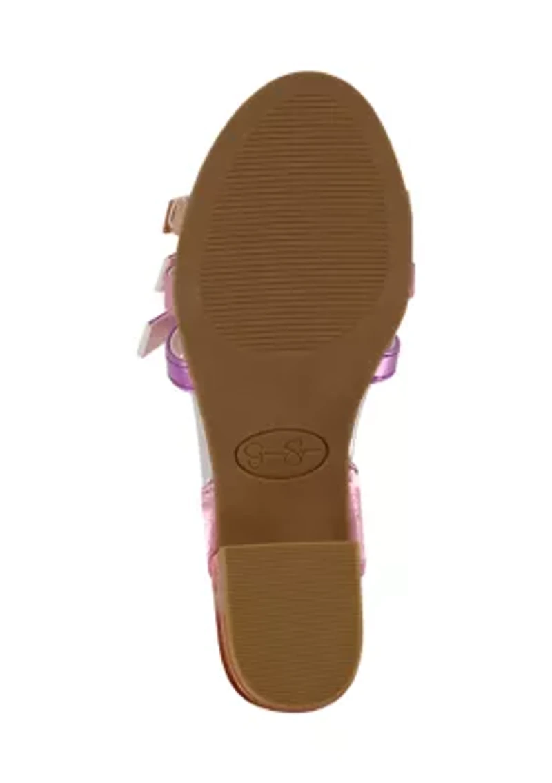 Youth Girls Pearl Buckle Sandals
