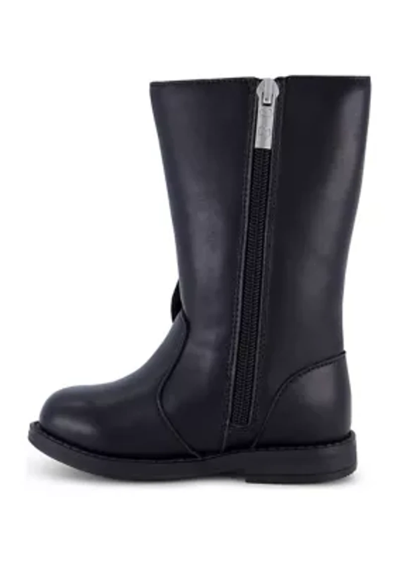 Toddler Girls Evie Bow Moto Boots