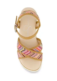 Youth Girls Addy Woven Wedge Sandals
