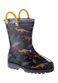 Little Kid Boys Dinosaur Rainboots