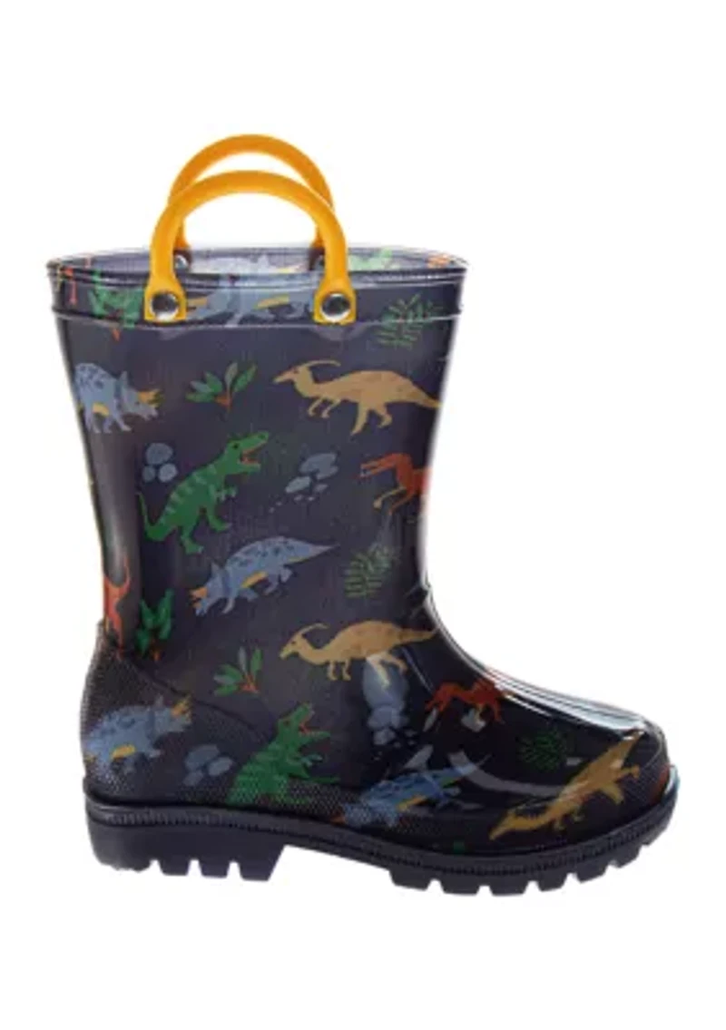 Little Kid Boys Dinosaur Rainboots