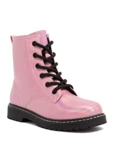 Big Kid Girls Chloe Shimmer Combat Boots