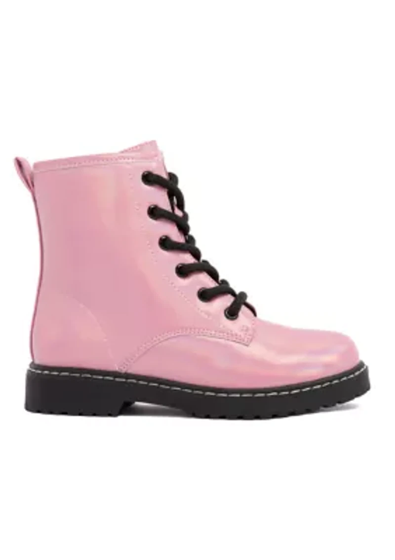 Big Kid Girls Chloe Shimmer Combat Boots