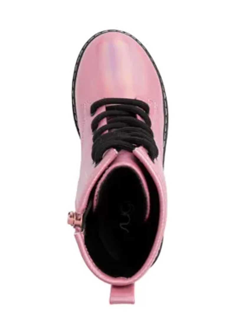 Big Kid Girls Chloe Shimmer Combat Boots
